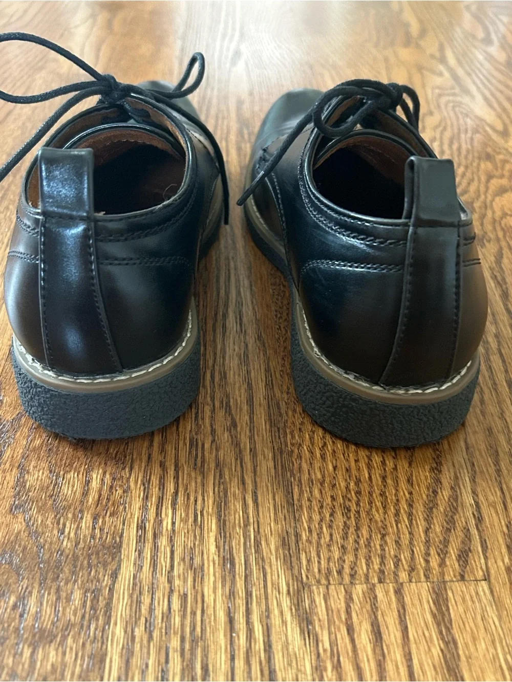 Deer Stags Zander Black Oxford Dress Shoes Memory Foam Lace Up Boys Size 4M